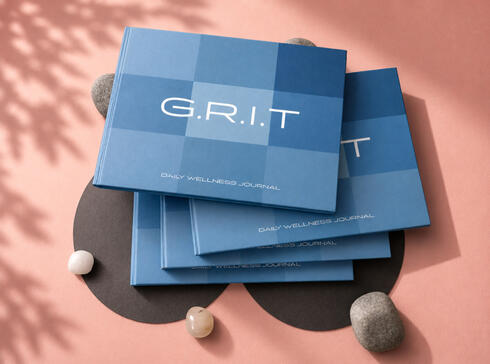 A5 G.R.I.T Daily Wellness Journal Hardcover 150p, Rs 450 (excl shipping)